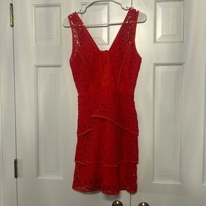 Red Lace Adelyn Rae Dress Size S